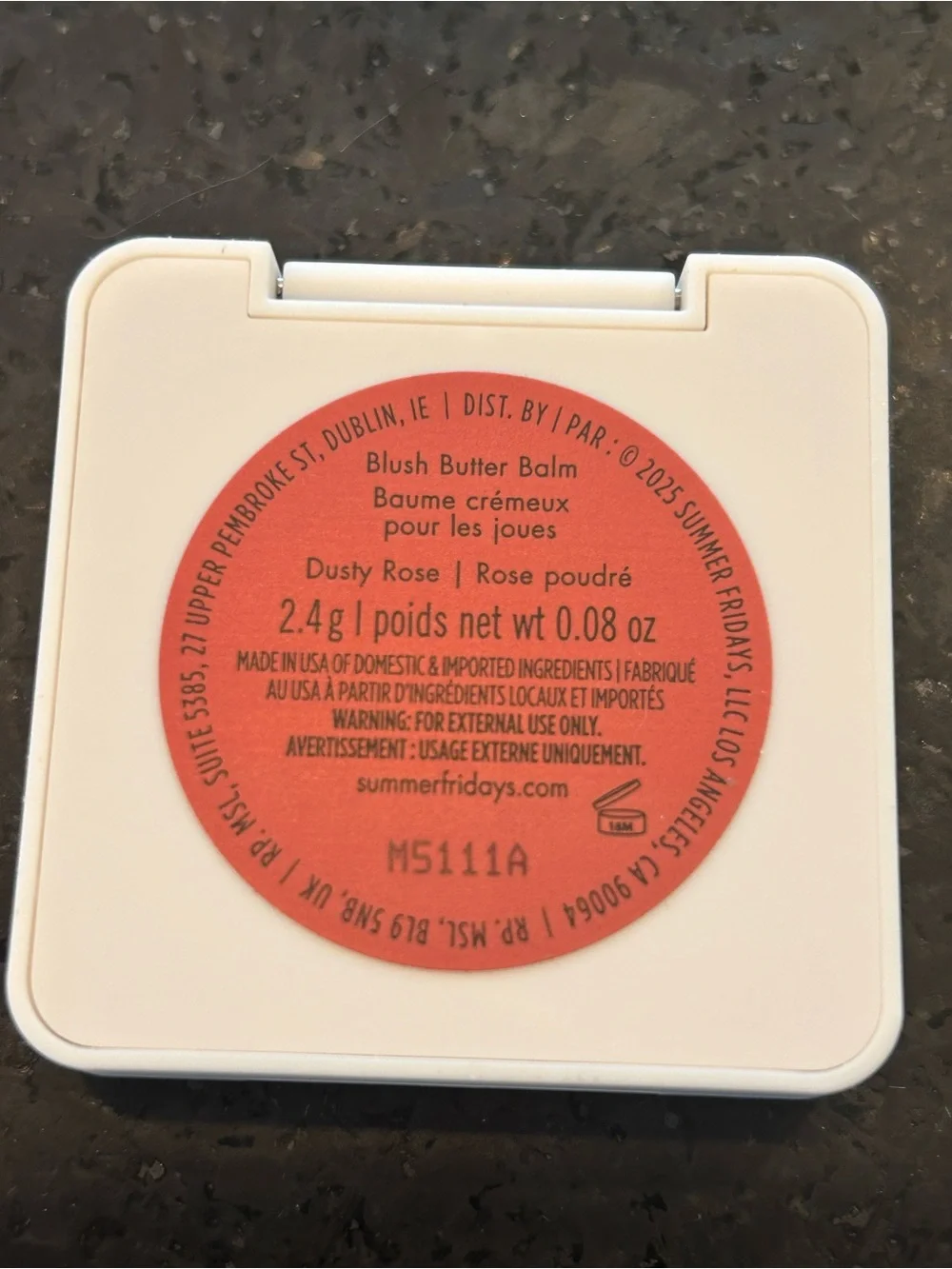 Summer Fridays Blush Butter Balm in Dusty Rose